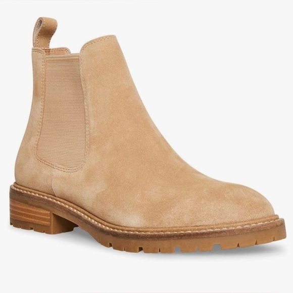 Steve Madden tan oatmeal Suede Leopold slipon Chelsea ankle boot Booties size 11 - Picture 6 of 6